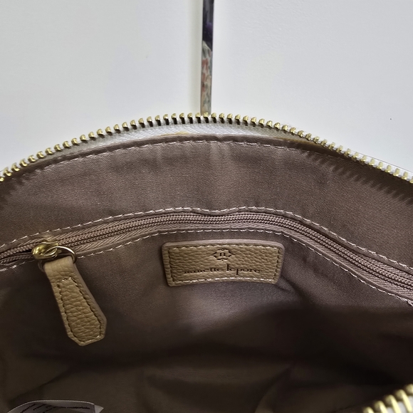 NANETTE LEPORE Floral Cottagecore Dome Shaped Crossbody Shoulder‎ Bag White Tan - Picture 14 of 16